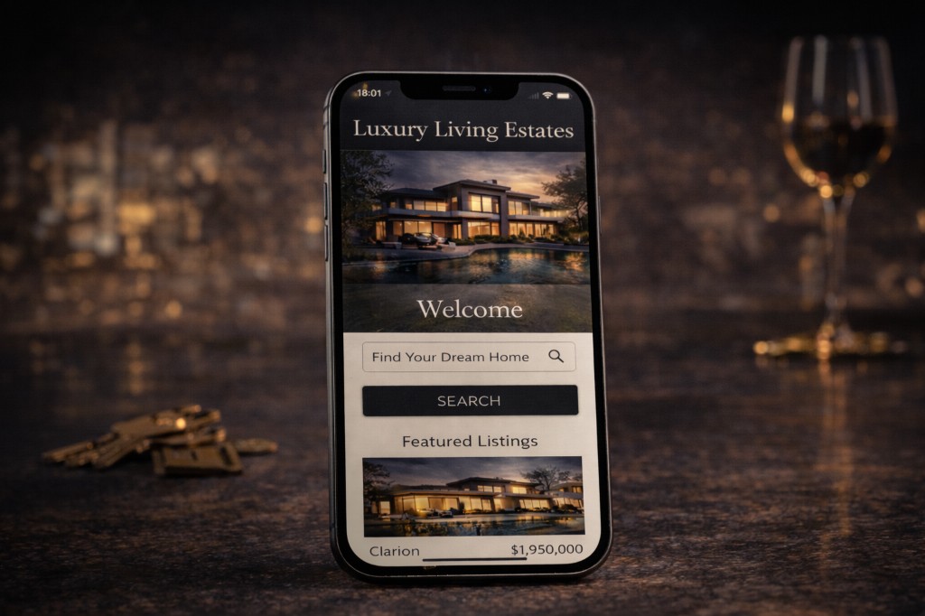 Mobile View - Luxury Living Estates Mobile Website