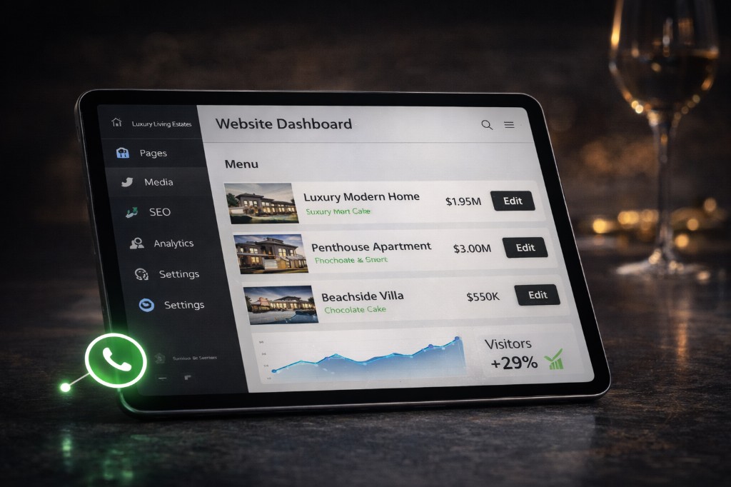 Tablet View - Website Dashboard